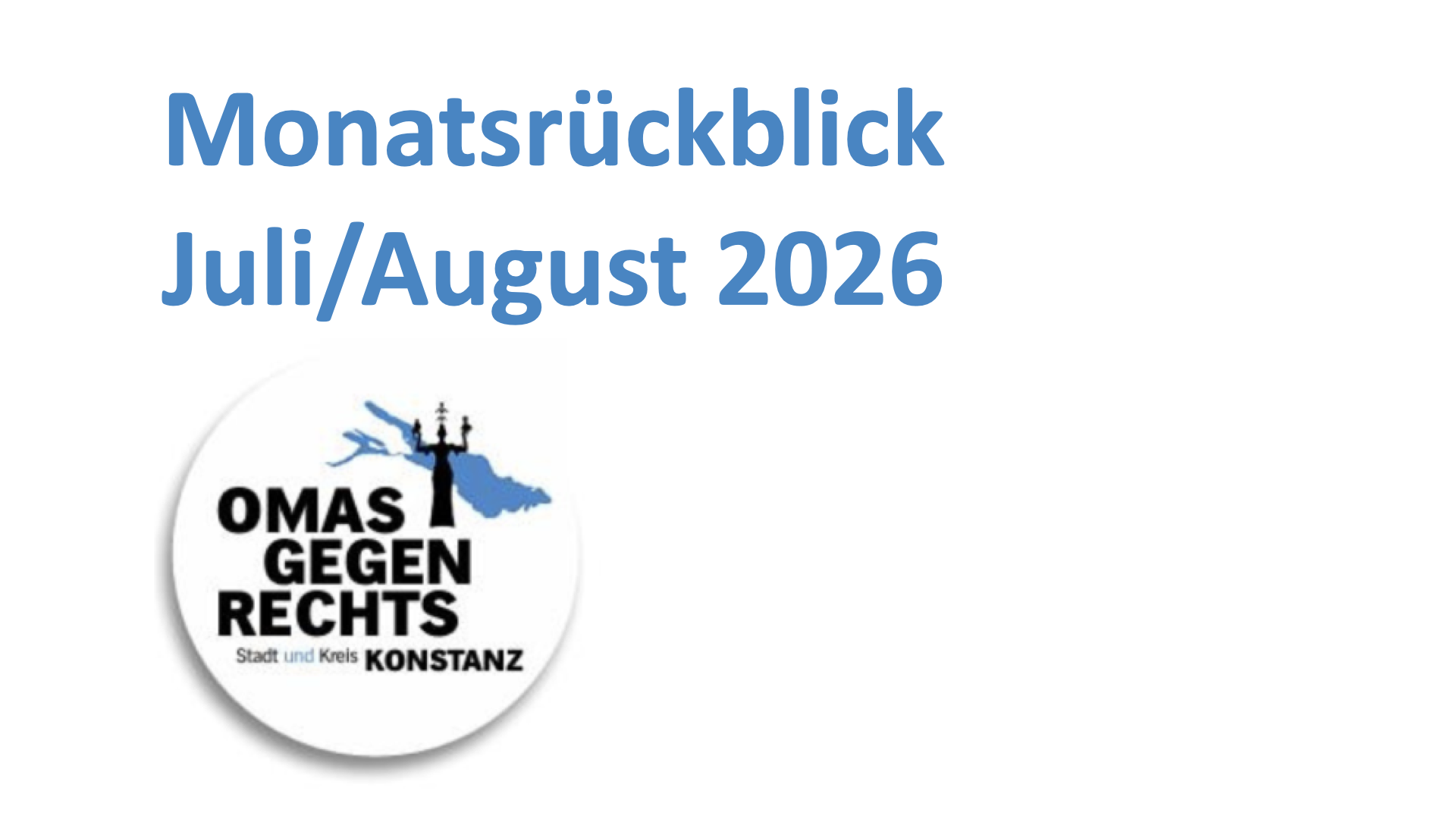Monatsrückblick Juli/August 2026